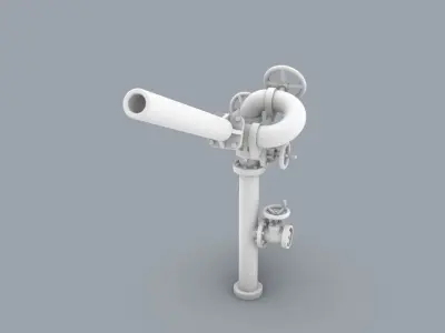 Firepro Water Cannon Low-poly 3D model