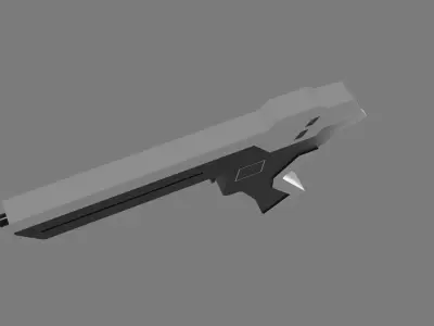 Sci-Fi Pistol Low-poly 3D model get