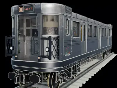 Subway train 3D model purchase