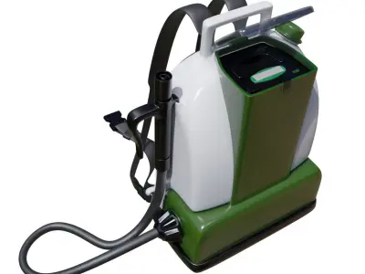 Atomizer and spray for cleaning and disinfecting 3D model