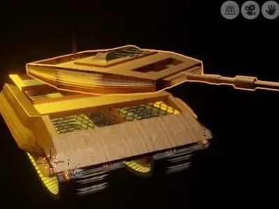 war tank for games 3D model