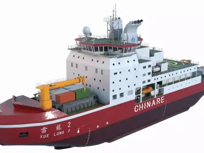 Scientific Research Ship - Xuelong-2 Polar Icebreaker 3D model