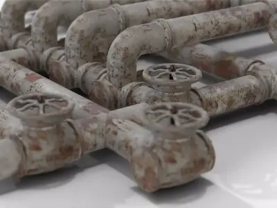 Modular Pipes Low-poly 3D model from CGTrader - Low-poly