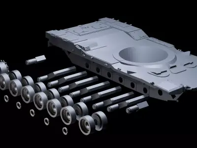 Modern Main Battle Tank Free 3D print model