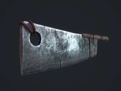 Apocalyptic Cleaver Low-poly 3D model