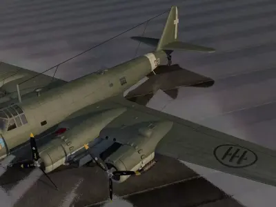 Piaggio P-108B Artigliere 3D model