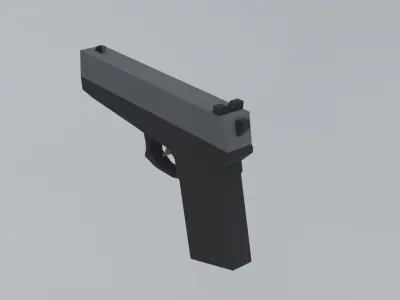 Low Poly Gun Free low-poly 3D model buy