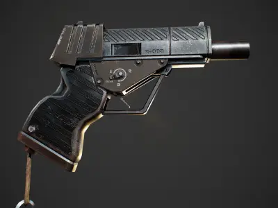 Hand Gun R303 Free low-poly 3D model