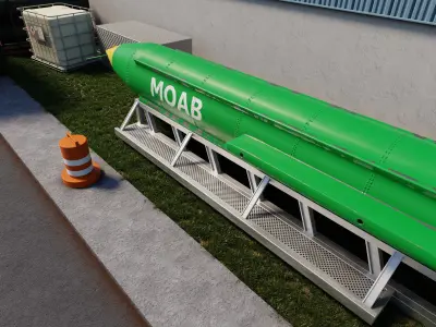 mother of all bombs Low-poly 3D model