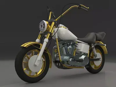 Bullet Bike Low-poly 3D model