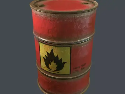 Flammable Barrel 3D model