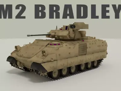 M2 Bradley IFV with LODs 3D model
