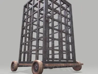 Metal Cage 3 Low-poly 3D model