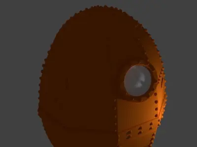 Claymation Styled Rocket 3D model