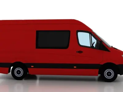 Mercedes Benz Sprinter L2H2 2009 Crew Van UK 3D model