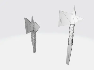 low poly free axe Free low-poly 3D model