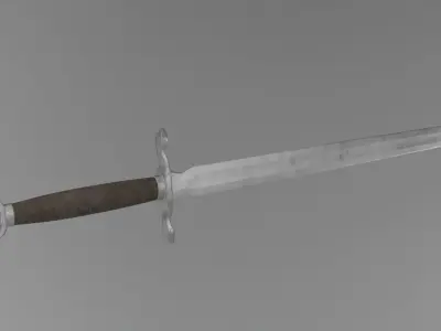 Medieval Simple Sword Free low-poly 3D model