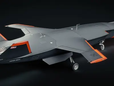 MQ-28 Ghost Bat Game Ready Drone Low-poly 3D model