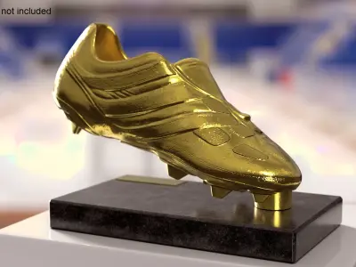 Lionel Messi Golden Boot Commemorative Trophy 3D model
