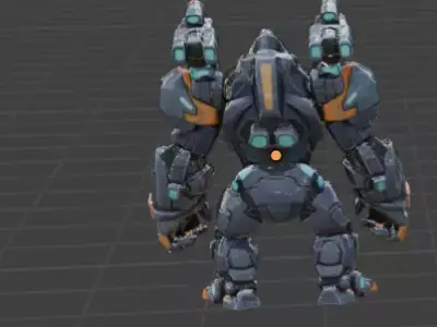 Mech Gorilla Tank  Sci-Fi Heavy Assault 3D Model 3D model