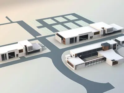 Architecture modern house 3D model