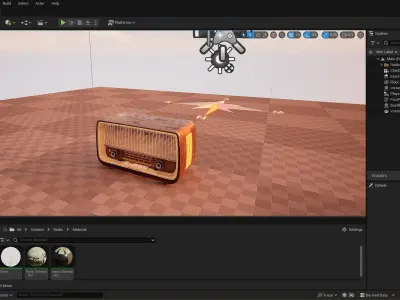 Old Antique Radio 3D model