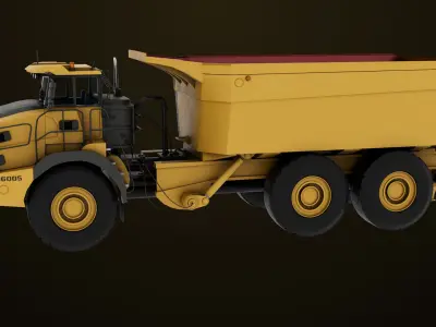 Generic Articulated Mining Truck 03 All PBR Textures Low-poly 3D model