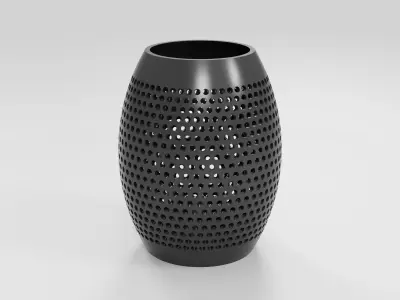 Punctura and Cribra Vases - Perforated Geometric Vessels 3D print model