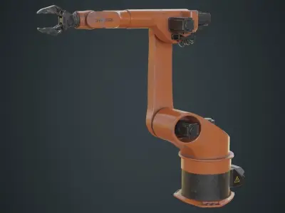 Industrial Robot 3B Low-poly 3D model