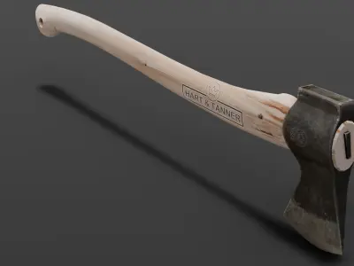 Axe Tool 3D Model Low-poly 3D model