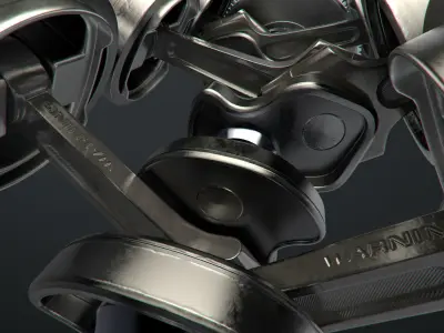 V6 Engine Working Animated 3D model
