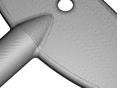 Plastic Elevator Triangle Spanner Toy 3D model