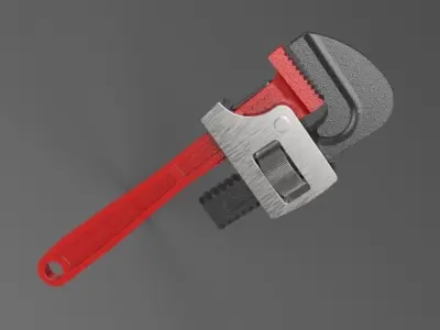 Pipe Wrench 3D model buy