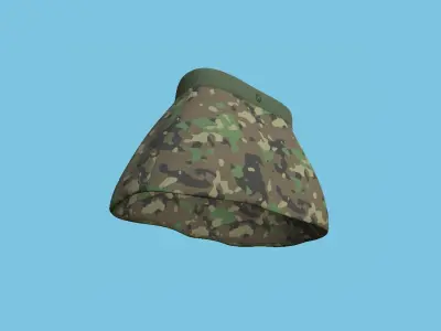 Camouflage Female Skirt - Character Fashion Design Low-poly 3D model