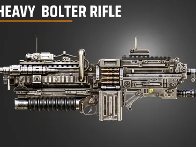 Heavy Bolter Rifle 3D model