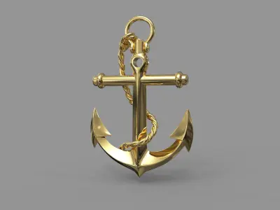 Anchor silver 3D model