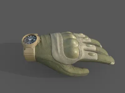 VR Tactical Gloves Pack Low-poly 3D model