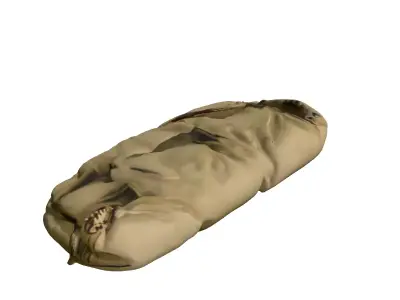 Military Style Sleeping Bag Low-poly 3D model