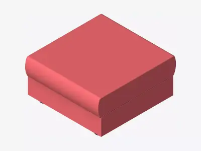 Seat - Ottoman - Simplicity - Comfort Low-poly 3D model