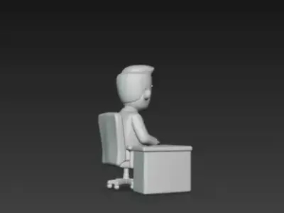 Classroom Student Desk 3D Model 3D print model