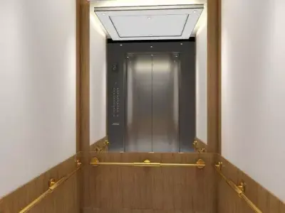 Lift indoor area Low-poly 3D model