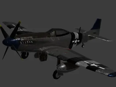 North American P-15 mustang 3D model