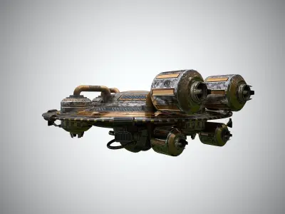 Spaceship Low-poly 3D model buy