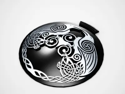 Crow Pagan Necklace Low-poly 3D model