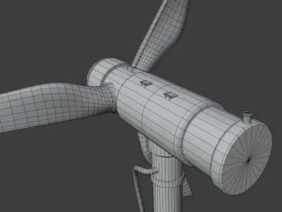 Underwater Wave Energy Collector Low-poly 3D model