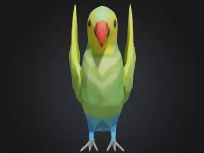 Geometric Parrot 3D Modern Decorative Sculpture Free 3D print model purchase