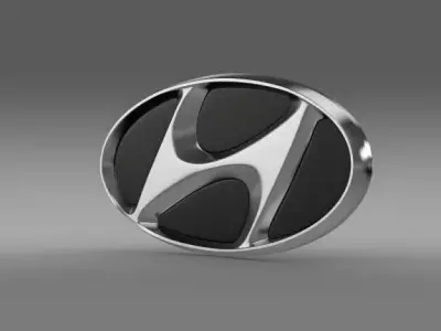 Hyundai company logo 3D model
