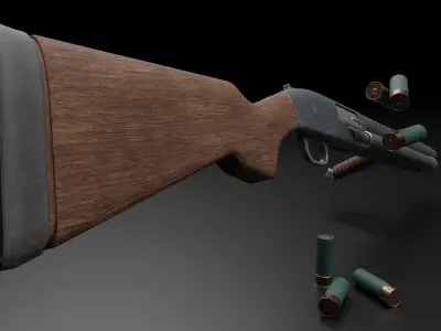 Trench-Gun Style Mossberg 500 3D model