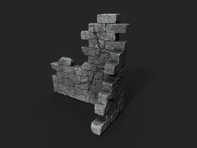 Old Ruin 8 Low-poly 3D model