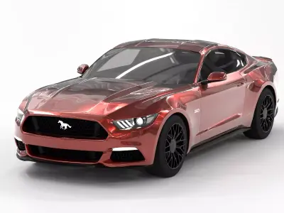 Forord Mustang GT Low-poly 3D model